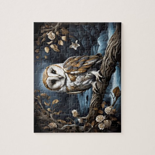 Niedliches Stalluschel im Mondlicht Puzzle (Vertikal)