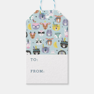 Niedliches Stammes- Gesichts-Muster Geschenkanhänger