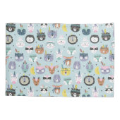 Niedliches Stammes- Gesichts-Muster Kissenbezug (Rückseite-Links)