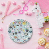 Niedliches Stammes- Gesichts-Muster Pappteller (Party)