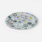 Niedliches Stammes- Gesichts-Muster Pappteller (Schrägansicht)