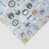 Niedliches Stammes- Gesichts-Muster Seidenpapier (Ausschnitt)