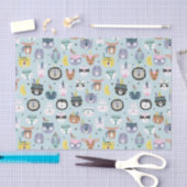 Niedliches Stammes- Gesichts-Muster Seidenpapier (Handwerk)