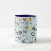Niedliches Stammes- Gesichts-Muster Tasse (Zentrum)