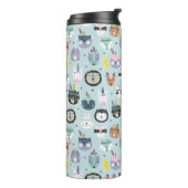 Niedliches Stammes- Gesichts-Muster Thermosbecher (Nach links gedreht)