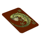 Niedliches Stammes Green Gecko Magnet (Rechte Seite)
