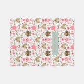 Niedliches Stammes- Tier-Baby Fleecedecke (Vorderseite (Horizontal))