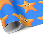 Niedliches Starfish Muster Geschenkpapier (Rolleneckpunkt)