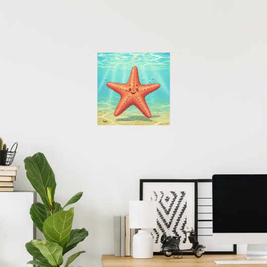 Niedliches Starfish Poster (Heimbüro)