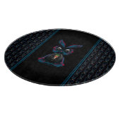 Niedliches Starlight Eyes Kaninchen in Yoga Pose M Schneidebrett (Ecke)