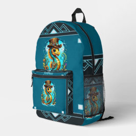 Niedliches Steampunk-Seepferd mit einem stilvollen Bedruckter Rucksack