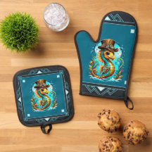 Niedliches Steampunk-Seepferd mit einem stilvollen