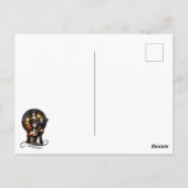 Niedliches Steampunk Skeleton Postkarte (Rückseite)