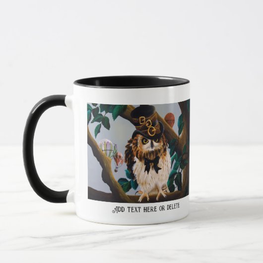 Niedliches Steampunk-Top-Hat-Owl Tasse (Links)