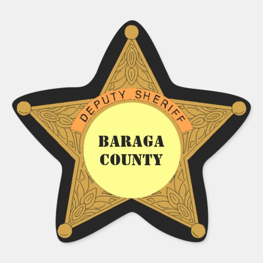 Niedliches Stellvertreter des Polizeichefs Stern-Aufkleber (Vorderseite)