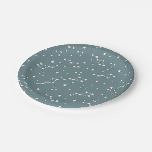 Niedliches Sternbild Pappteller (Schrägansicht)