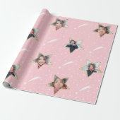 Niedliches Sternmuster Ihr eigenes Foto Weihnachte Geschenkpapier (Ungerollt)