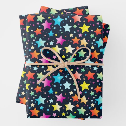 Niedliches Sternmuster Party Geschenkpapier Set (Beispiel)