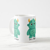 niedliches Sternzeichen Monster Krebs Kaffeetasse (Vorderseite Links)