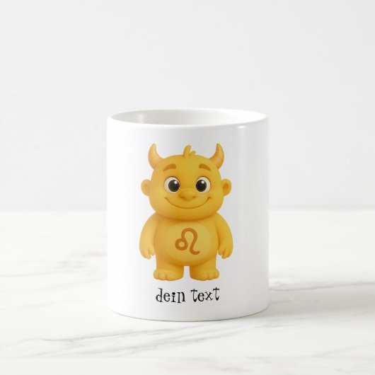 niedliches Sternzeichen Monster Löwe Kaffeetasse (Mittel)