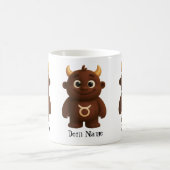niedliches Sternzeichen Monster Stier Kaffeetasse (Mittel)