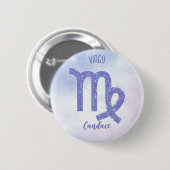 Niedliches Sternzeichen Virgo Astrologie Personali Button (Vorne & Hinten)