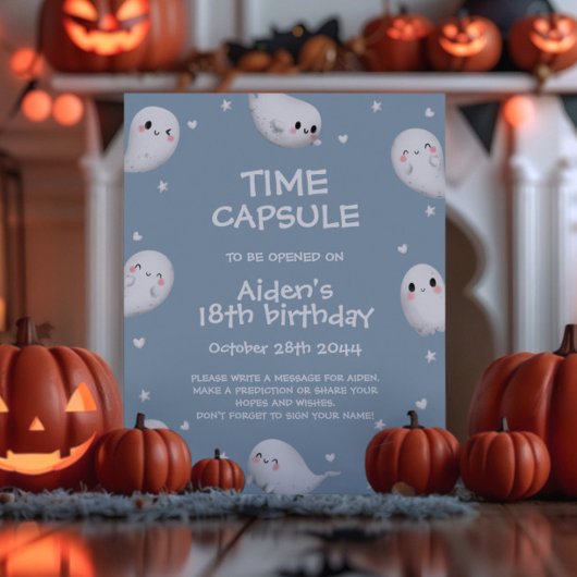 Niedliches Sternzeichen zu Halloween Time Kapsel Poster