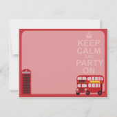 Niedliches stilvolles Londoner Party Einladung (Rückseite)