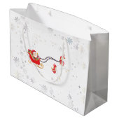 Niedliches stilvolles Modern Unicorn Große Geschenktüte (Rückseite Schrägansicht)