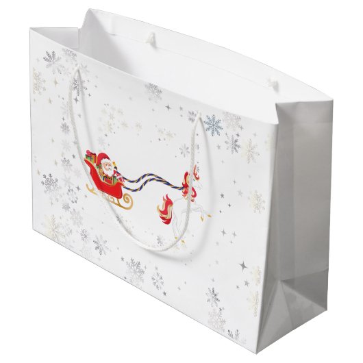 Niedliches stilvolles Modern Unicorn Große Geschenktüte (Rückseite Schrägansicht)