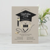 Niedliches stilvolles, modernes Nurse Grad Party Einladung (Stehend Vorderseite)