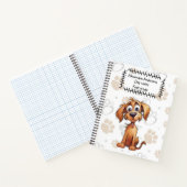 Niedliches Storybook Brown Puppy auf Paws Print Notizblock (Innenseite)