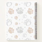 Niedliches Storybook Brown Puppy auf Paws Print Notizblock (Rückseite)