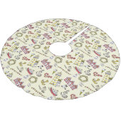 Niedliches Strand-Szenen-Muster Polyester Weihnachtsbaumdecke (Schrägansicht)