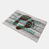 Niedliches Strandbad Sommer Barefoot Zitat Kunst Fußmatte (Schrägansicht)