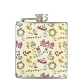 Niedliches Strandbild Flachmann (Vorderseite)