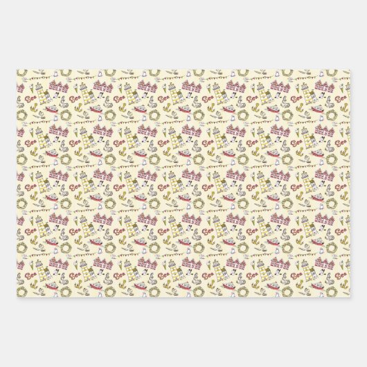 Niedliches Strandbild Geschenkpapier Set (Vorderseite 2)