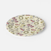 Niedliches Strandbild Pappteller (Schrägansicht)