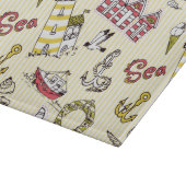 Niedliches Strandbild Schneidebrett (Ecke)