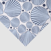 Niedliches Strandblau-Muschelgewebe Party Seidenpapier (Detail)