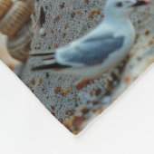 Niedliches Strandgnome mit Regenschirm Fleecedecke (Ecke)