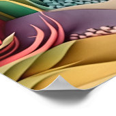 niedliches Strandhaus mit 3D-Effekt Poster (Ecke)