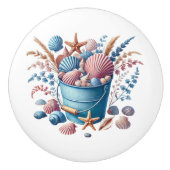Niedliches Strandhaus Muscheln Keramikknauf (Vorderseite)