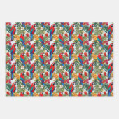 Niedliches Strandparrockmuster Geschenkpapier Set (Vorderseite)
