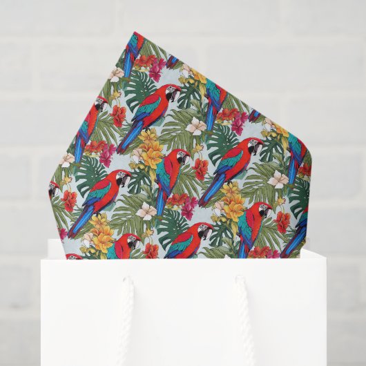 Niedliches Strandparrockmuster Seidenpapier (Geschenktüte)