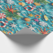 Niedliches Strandseashell Geschenkpapier (Ecke)
