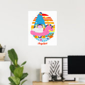Niedliches Strandvolk mit Unicorn aufblasbar Poster (Heimbüro)