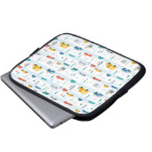 Niedliches Straßenmuster Laptopschutzhülle (Vorne Knopf)