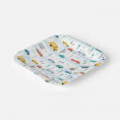 Niedliches Straßenmuster Pappteller (Gewinkelt)