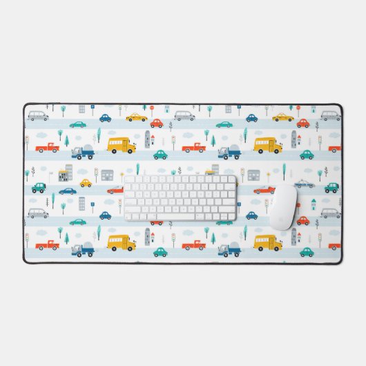 Niedliches Straßenmuster Schreibtischunterlage (Tastatur & Maus)